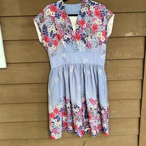 Myrtlewood of California plum color floral/bird print size large